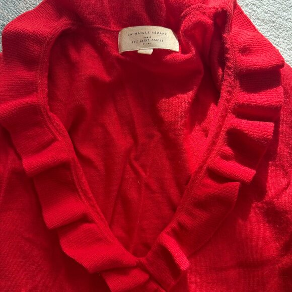 Sezane Red Kim Sweater | Size S - Picture 3 of 3